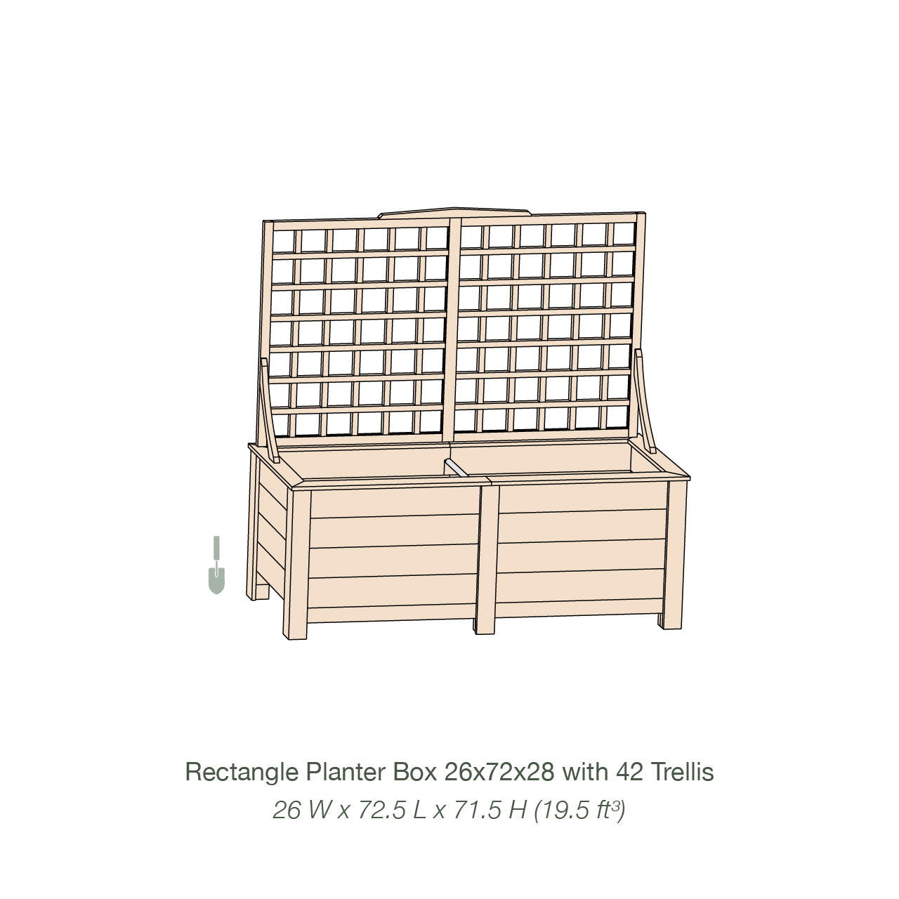 Natural Cedar Planter Box with Trellis