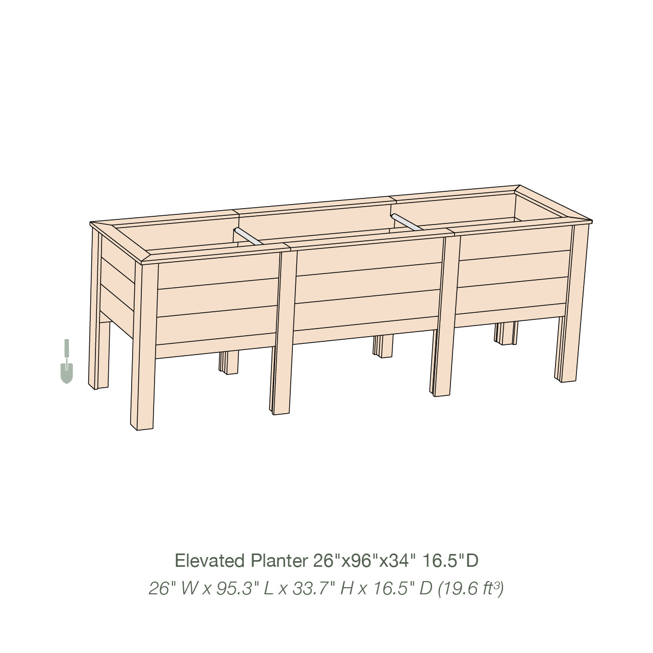 Natural Cedar Elevated Garden Planter