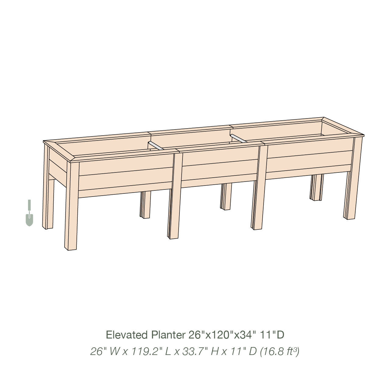 Natural Cedar Elevated Garden Planter