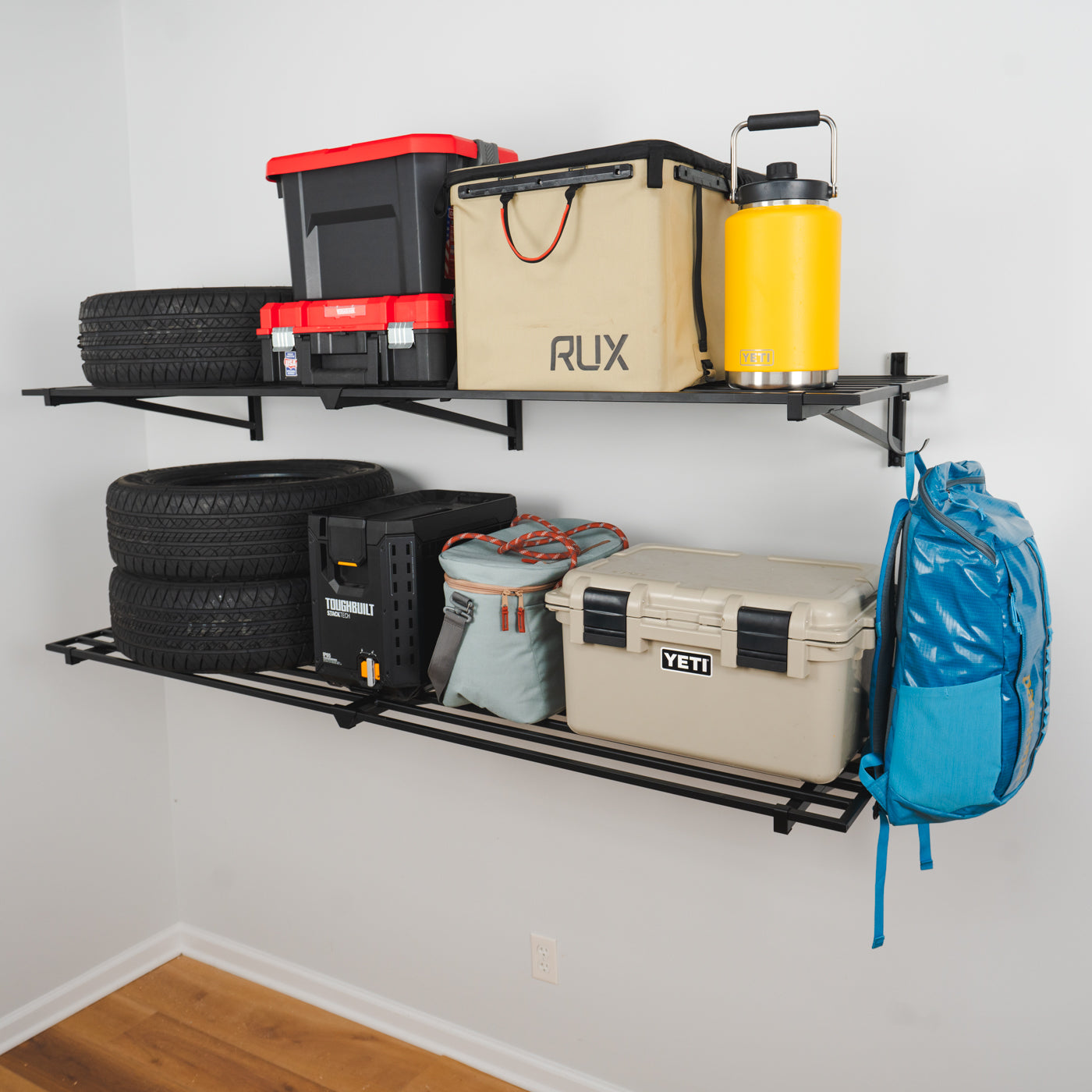 Wall-Mounted Bristol Garage Shelves - 2' x 6' Two-Pack