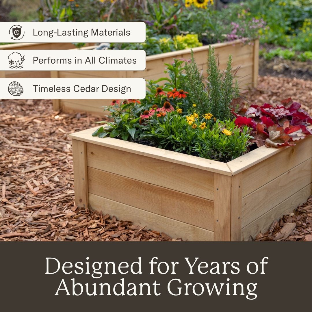 Natural Cedar Raised Garden Beds
