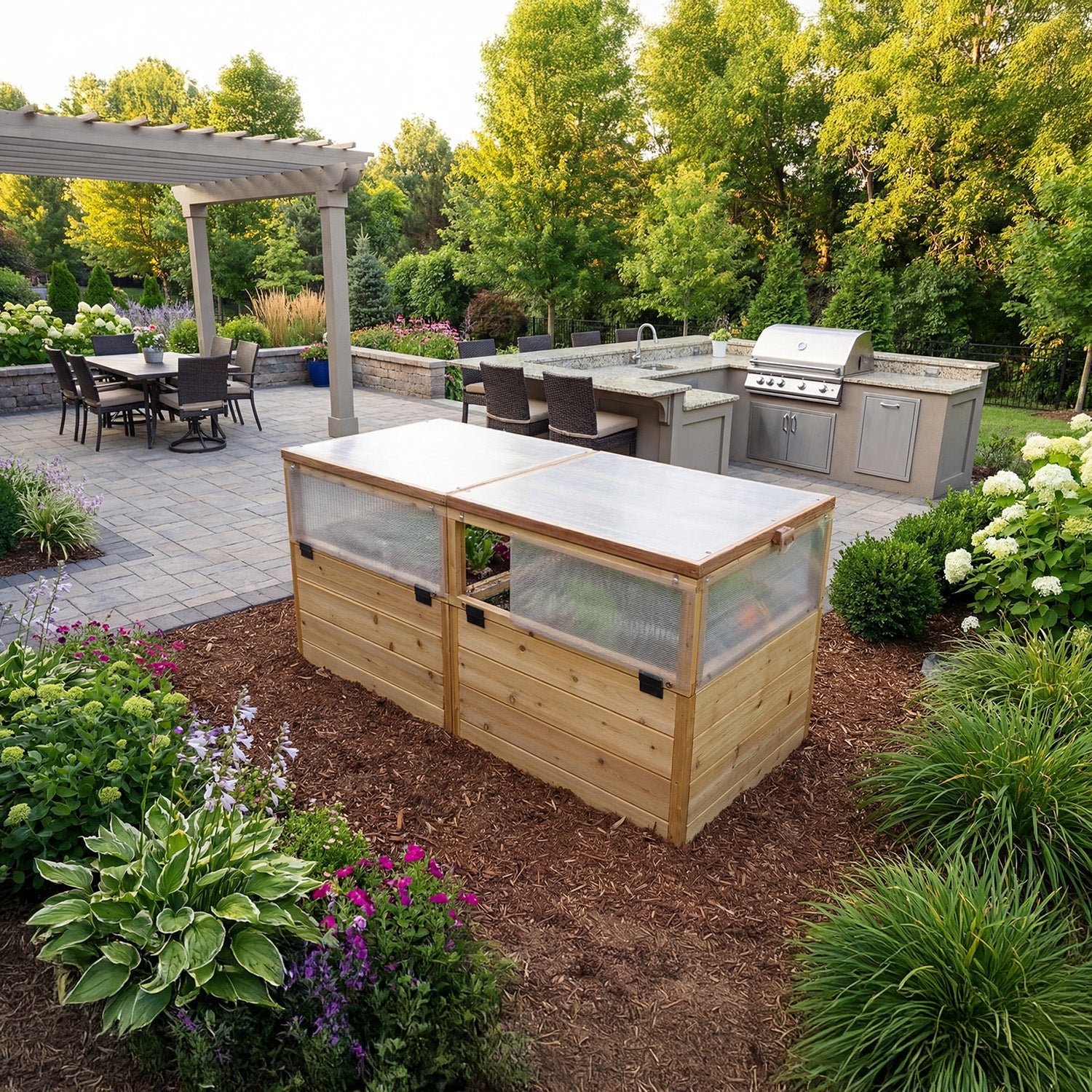 3' x 6' Raised Garden Bed Mini Greenhouse Kit