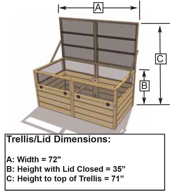 3' x 6' Raised Garden Bed Mini Greenhouse Kit