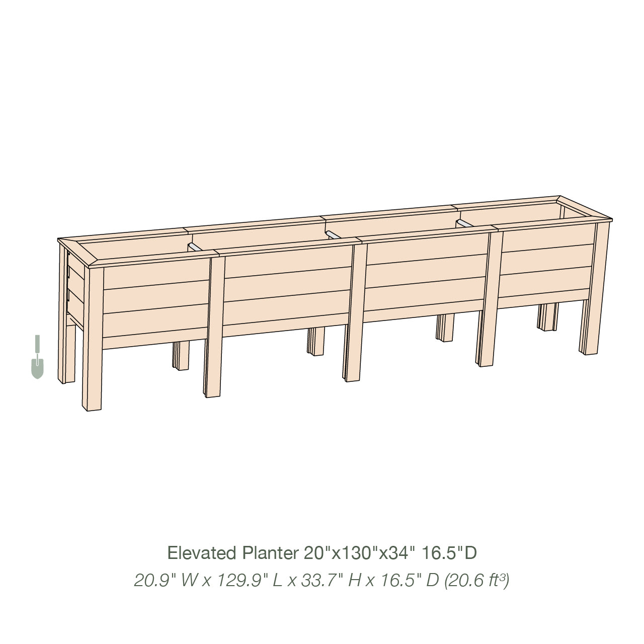 Natural Cedar Elevated Garden Planter