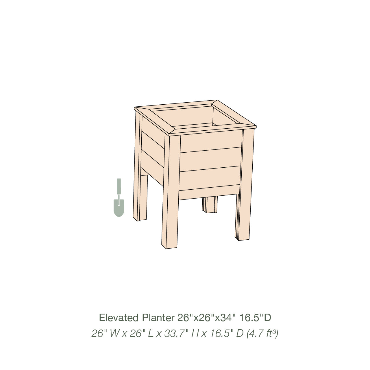 Natural Cedar Elevated Garden Planter
