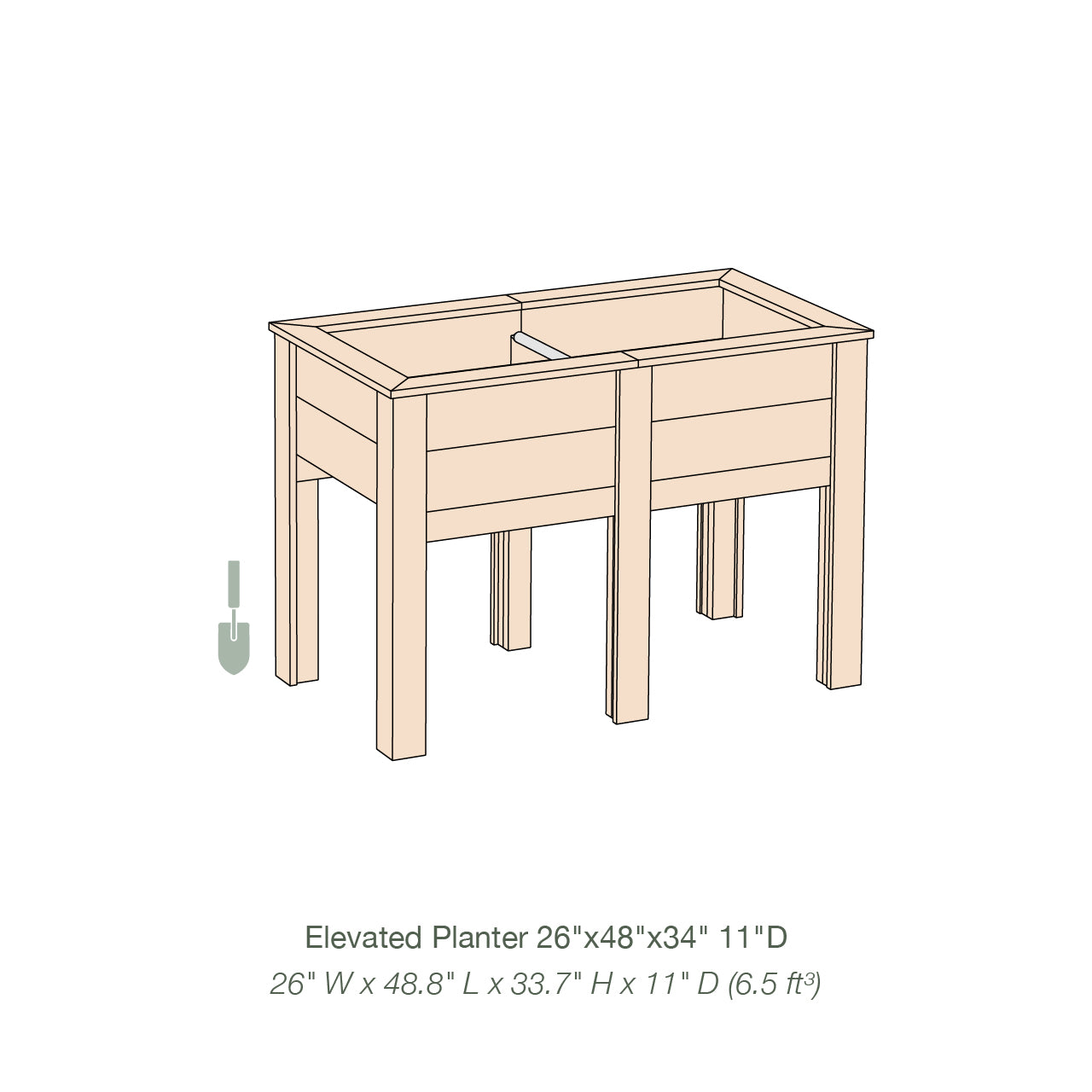 Natural Cedar Elevated Garden Planter