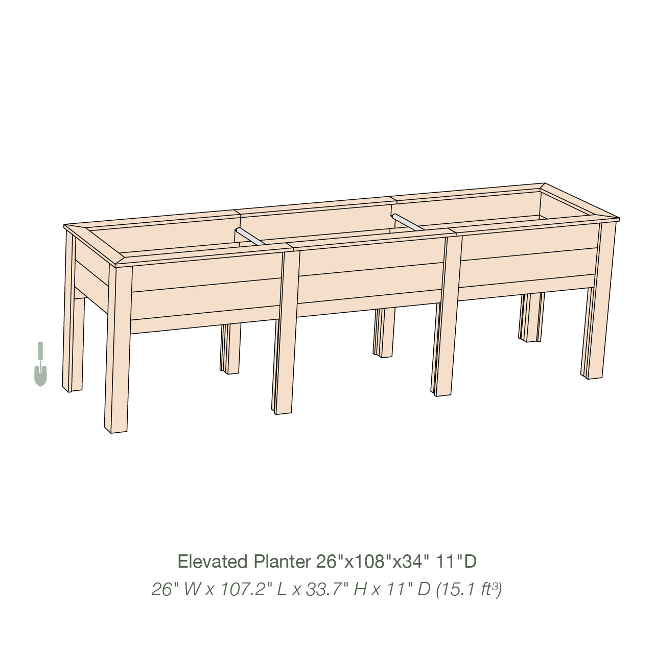 Natural Cedar Elevated Garden Planter