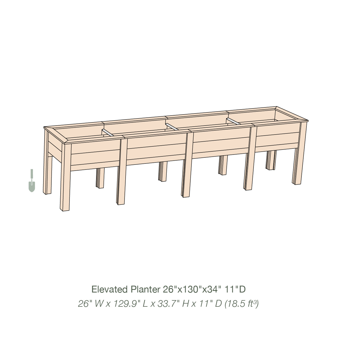 Natural Cedar Elevated Garden Planter