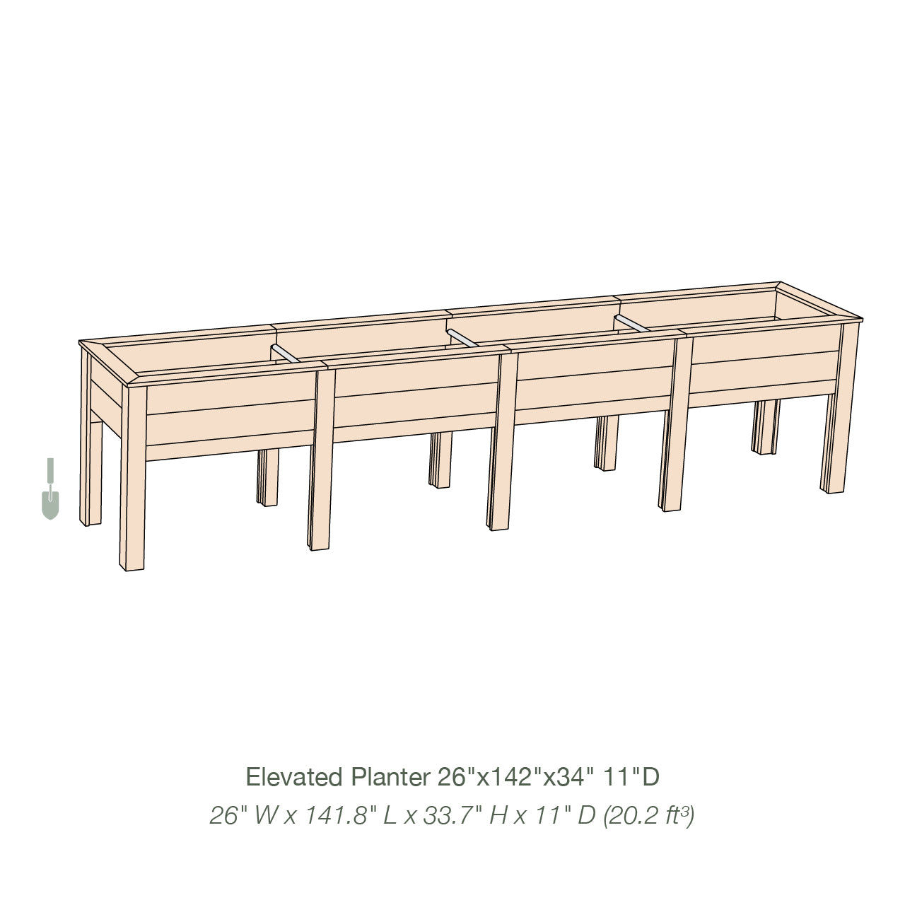 Natural Cedar Elevated Garden Planter