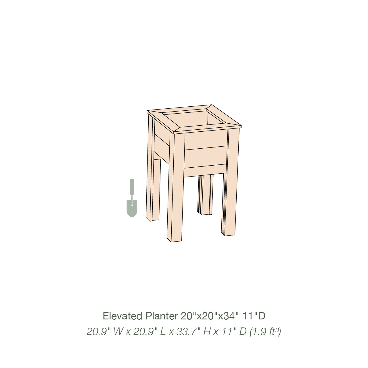 Natural Cedar Elevated Garden Planter