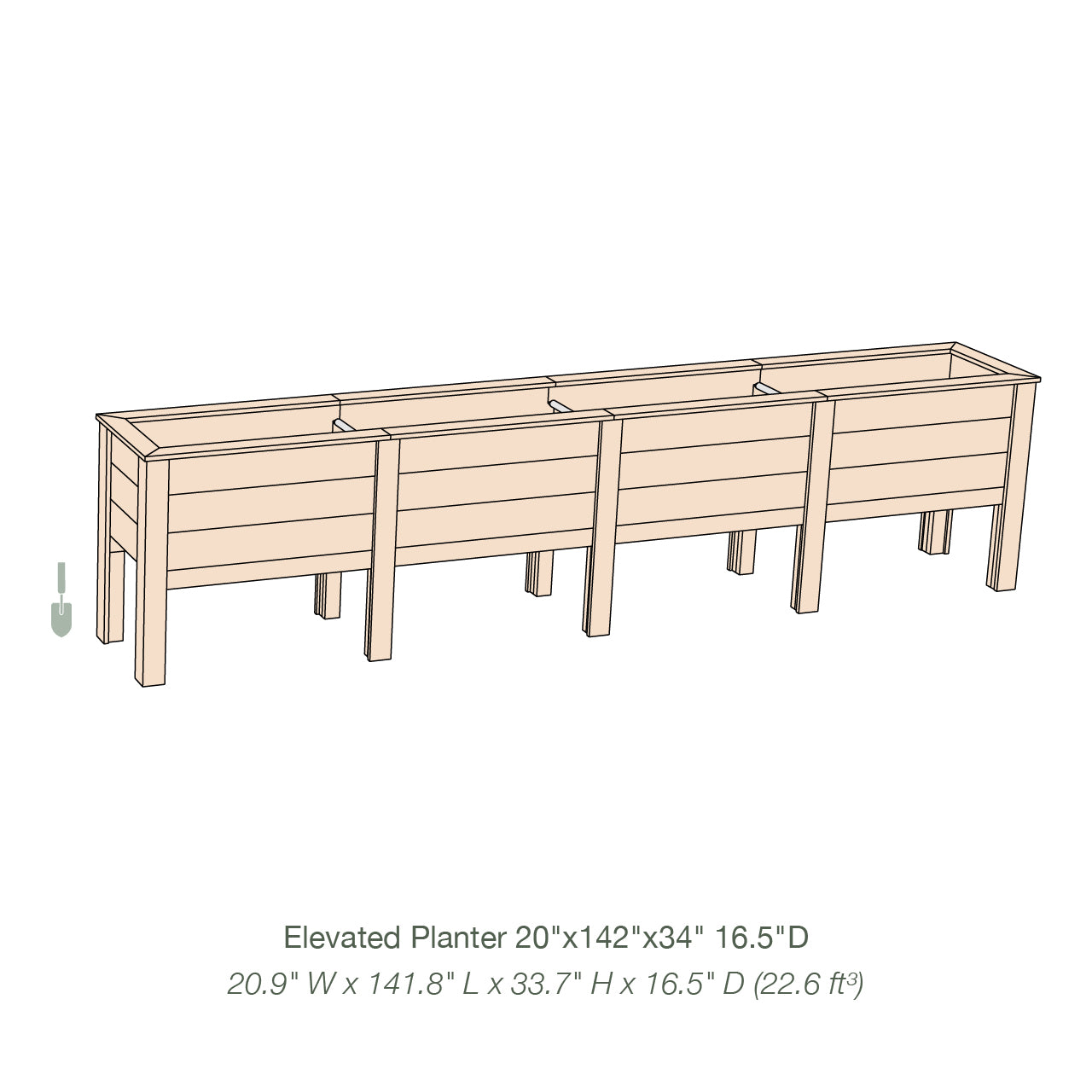 Natural Cedar Elevated Garden Planter