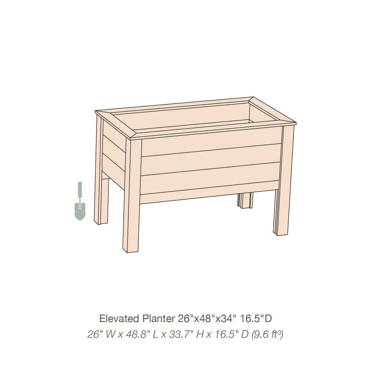 Natural Cedar Elevated Garden Planter