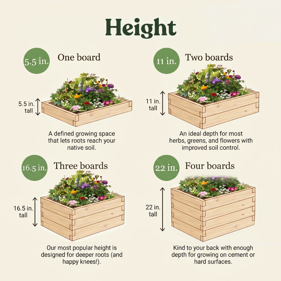 Classic Natural Cedar Raised Garden Beds