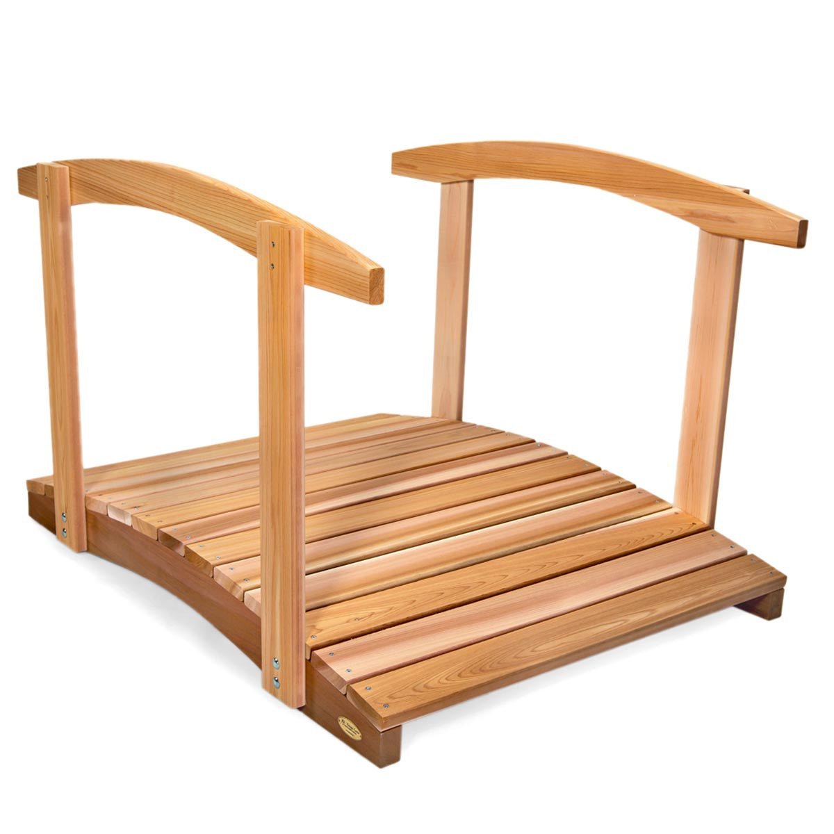 4' Cedar Garden Bridge & Handrails option3