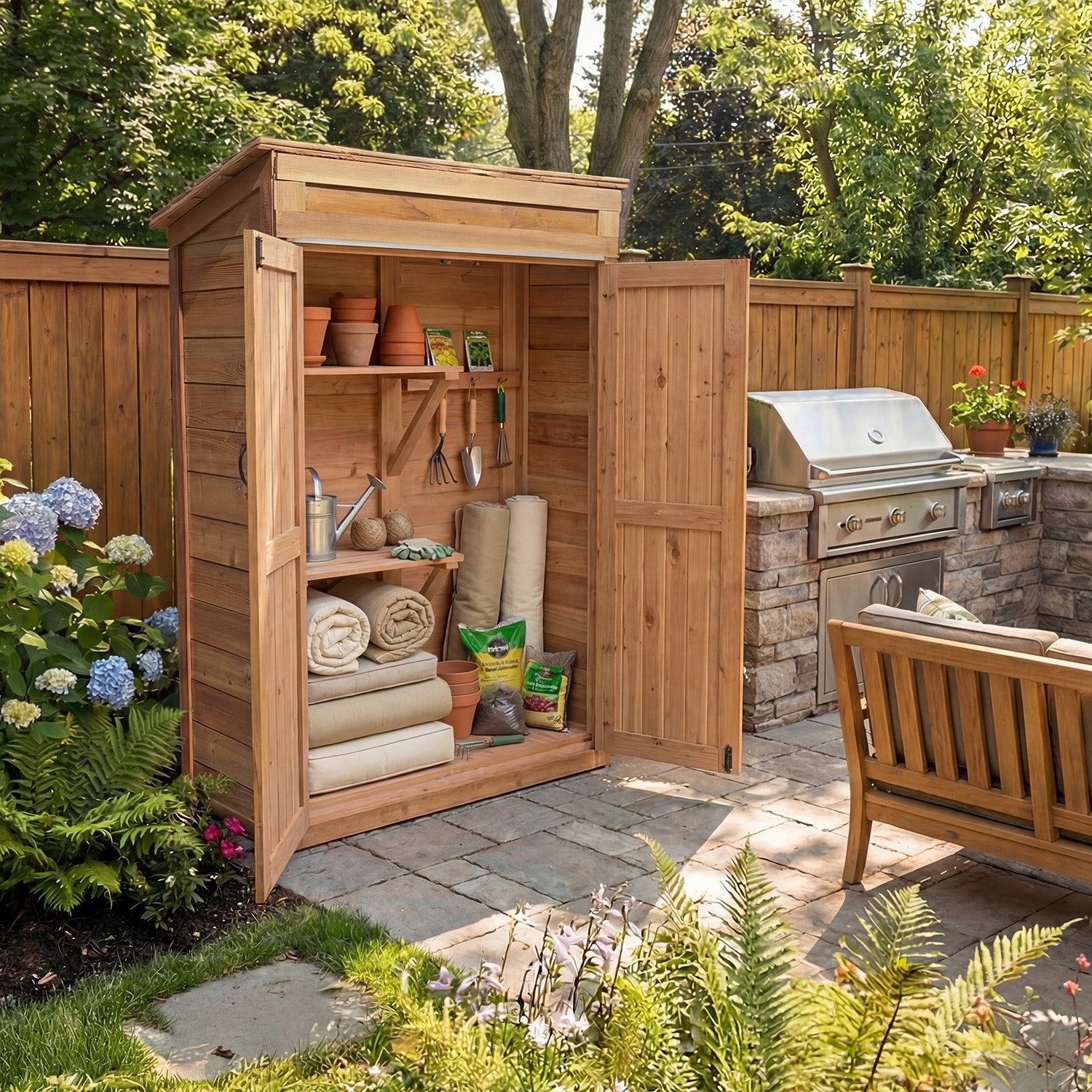4' x 2' Garden Chalet Shed - Eartheasy