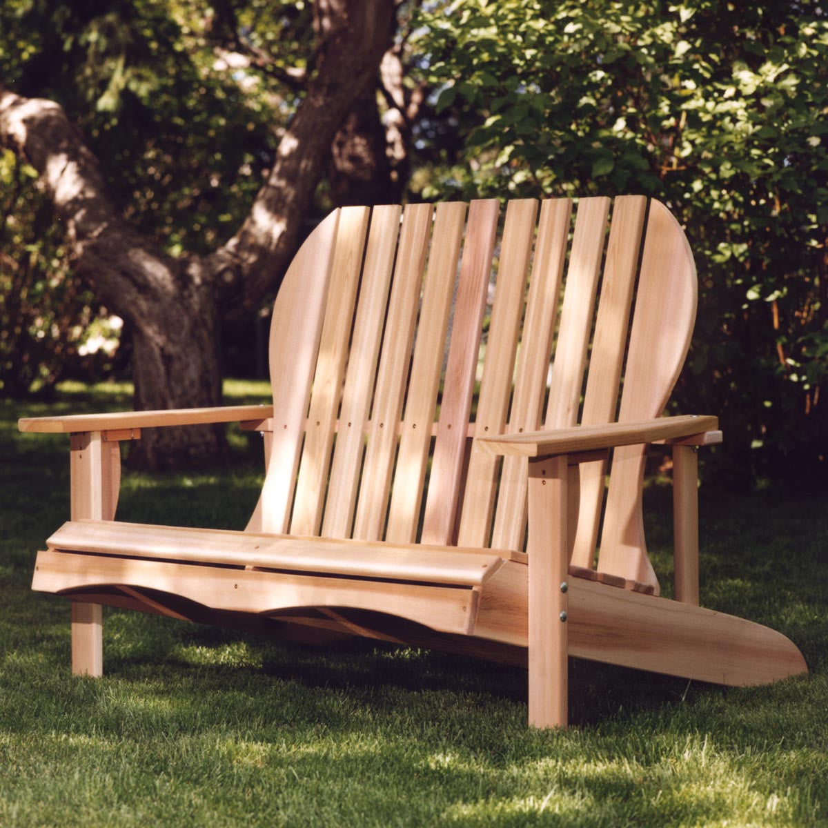 Cedar Adirondack Bench - 4.5' Wide