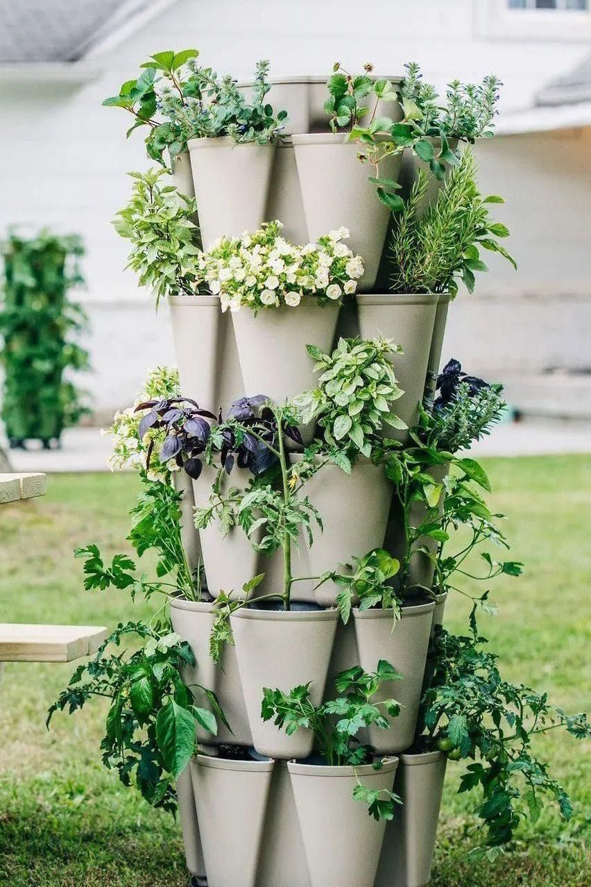 5 Tier GreenStalk Vertical Planter - Original Evergreen - Basic Texture option3