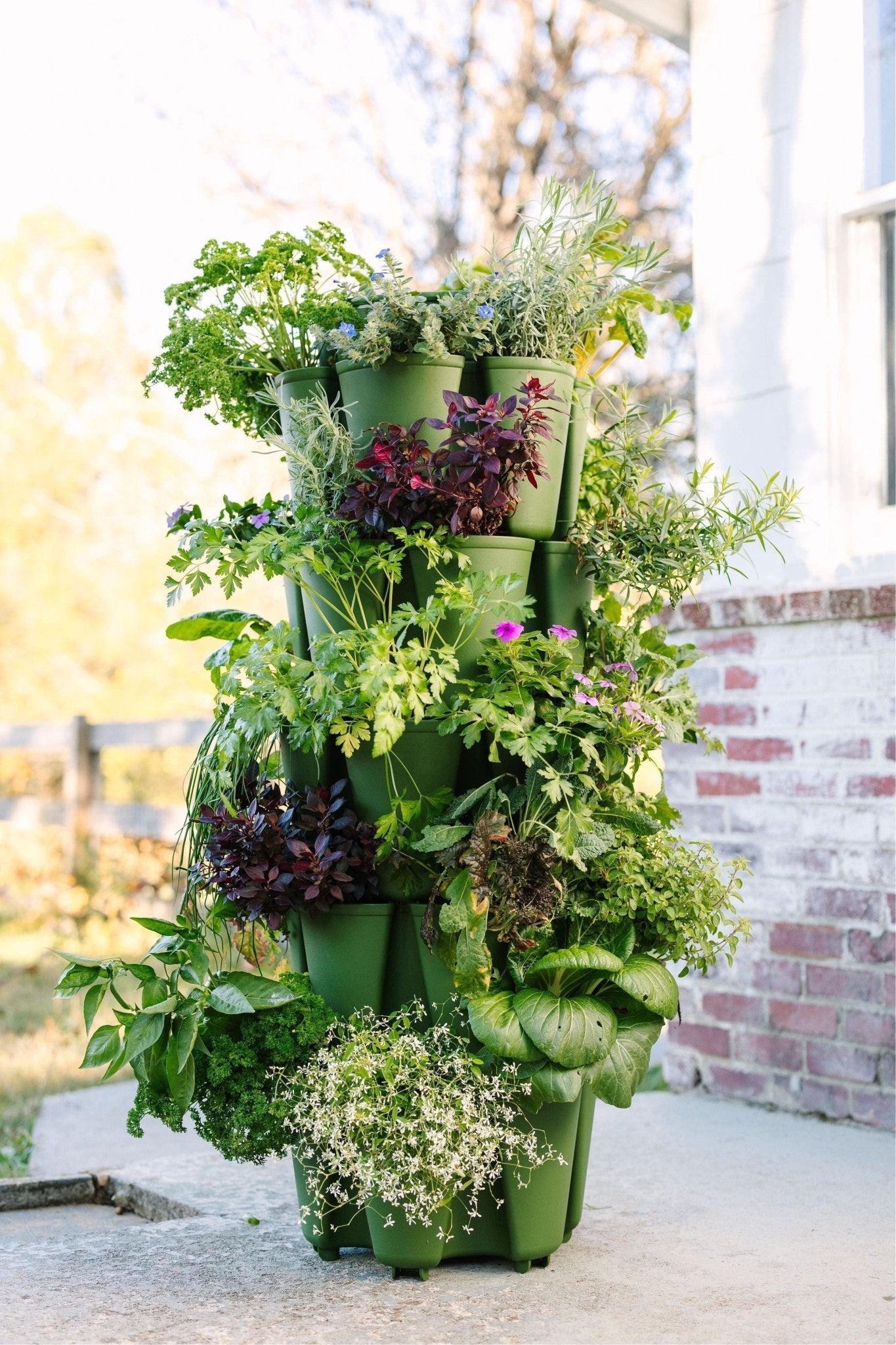 5 Tier GreenStalk Vertical Planter - Original Evergreen - Basic Texture option3