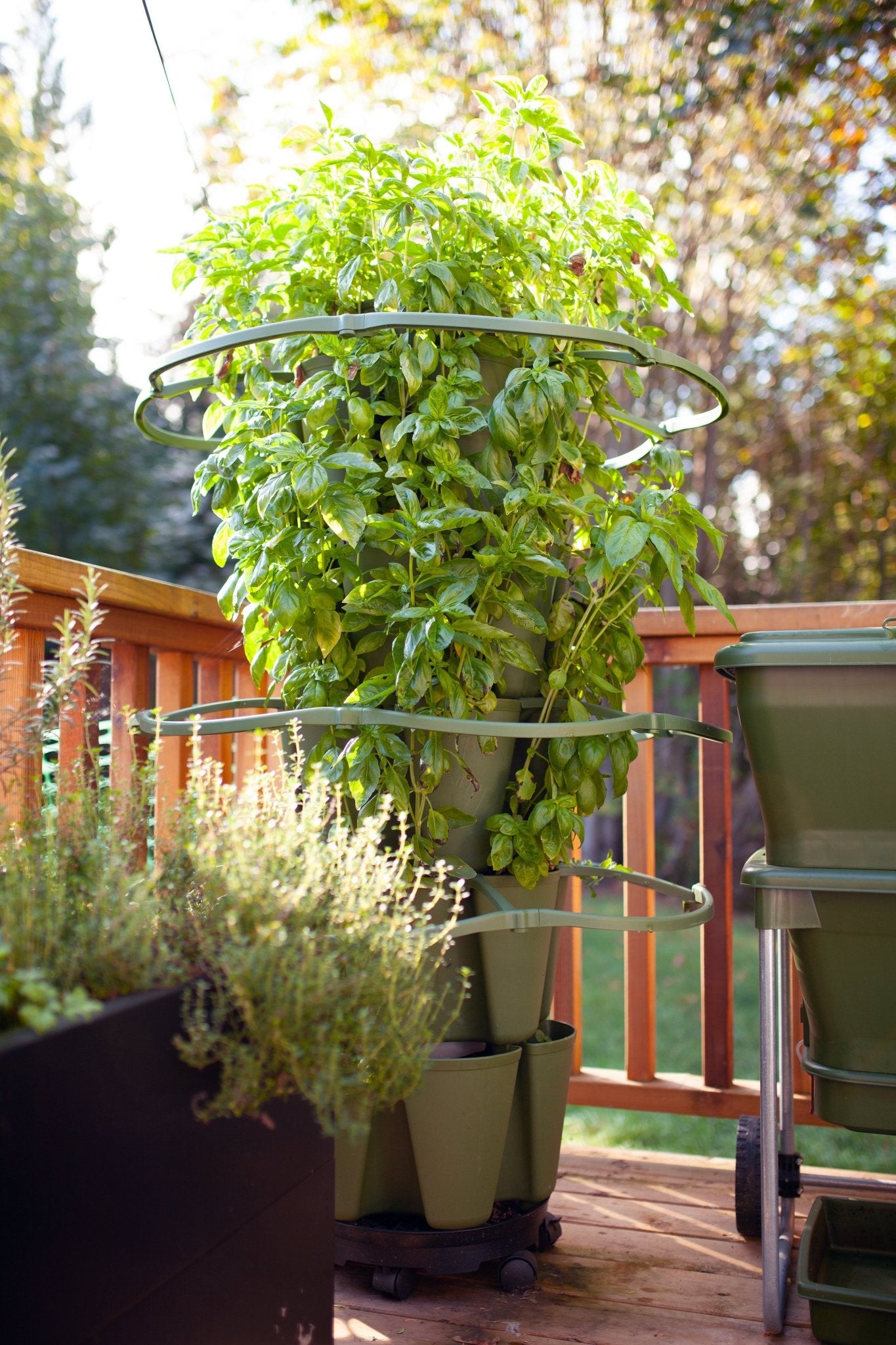 5 Tier GreenStalk Vertical Planter - Original Sage Green - Basic Texture