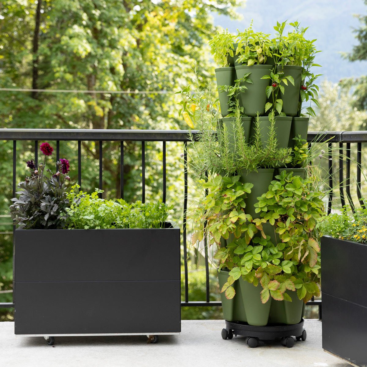 5 Tier GreenStalk Vertical Planter - Original Sage Green - Basic Texture