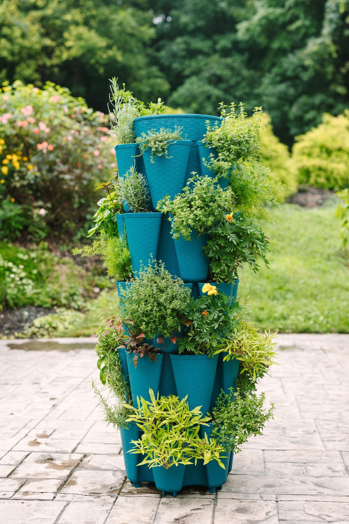 5 Tier "Original" GreenStalk Vertical Planter - Basket Weave Texture