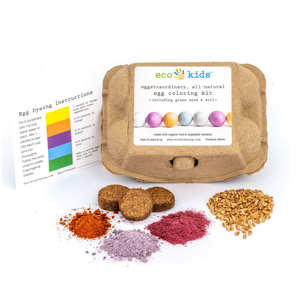 Egg Coloring with Seed Growing Kit
