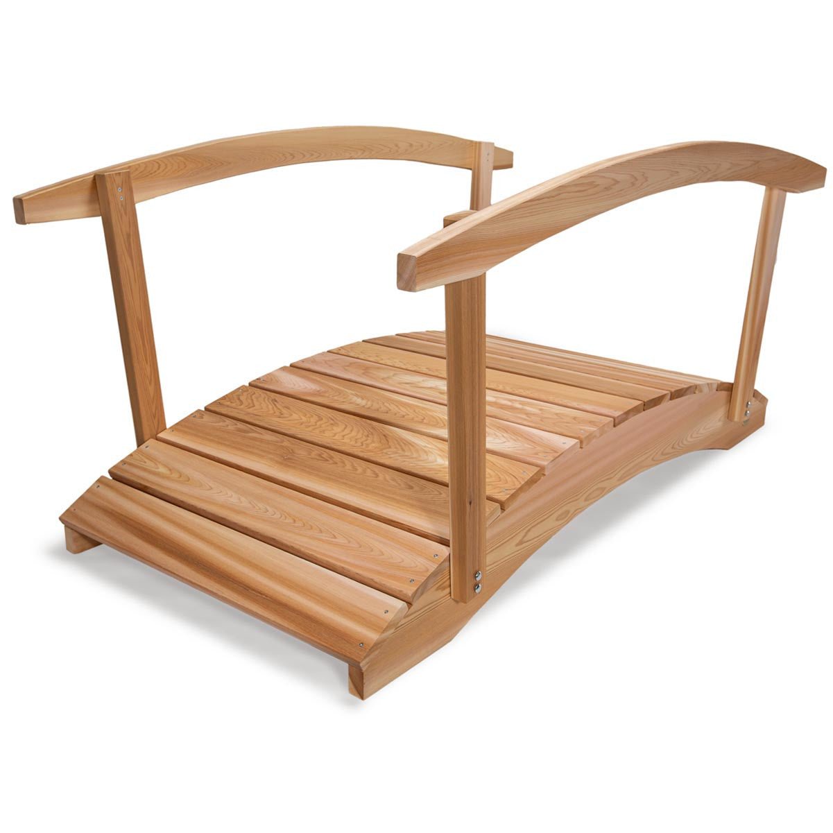 6' Cedar Garden Bridge & Side Rail Kit | Eartheasy.com