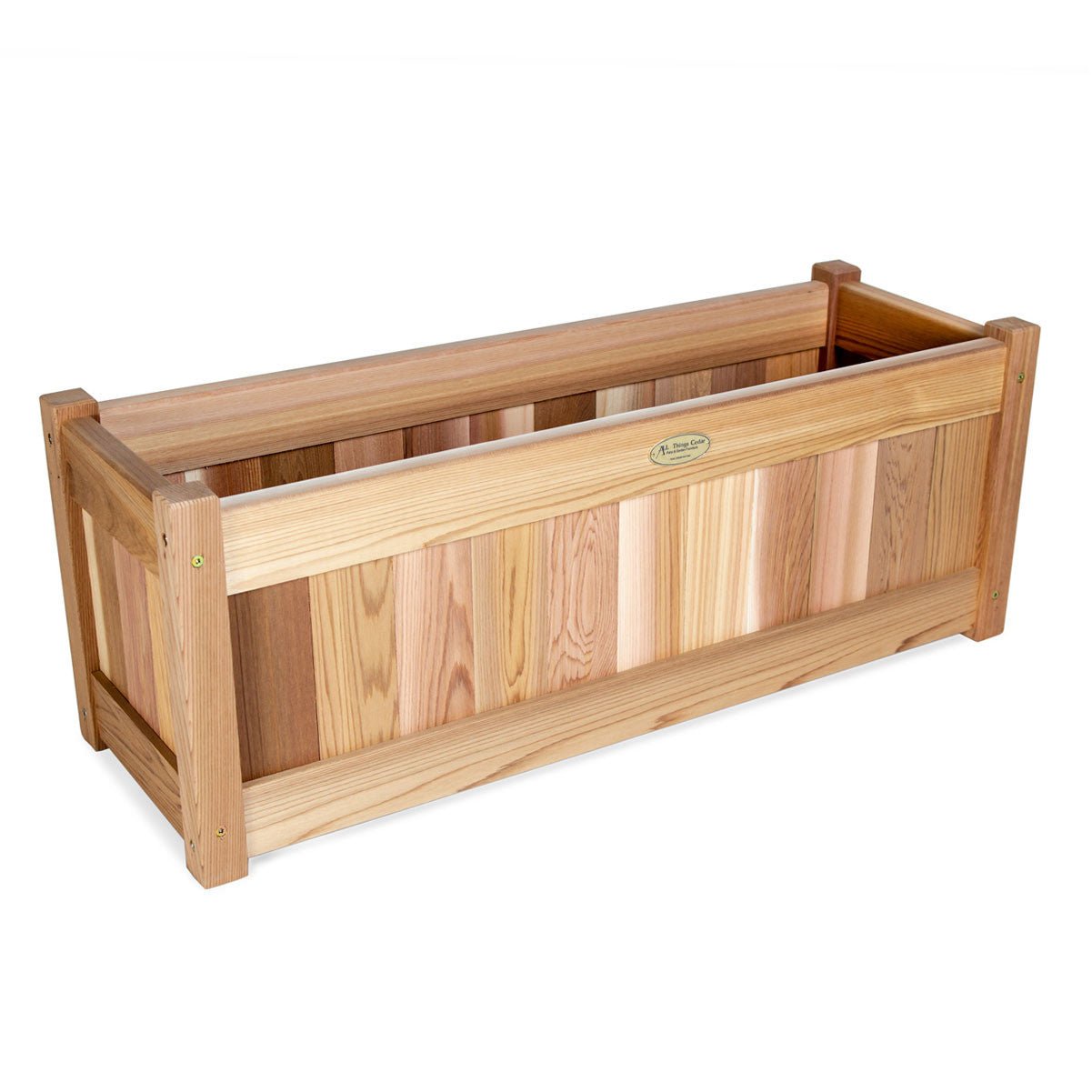 6' Cedar Walk-Through Garden Arbor & Planter Box Set