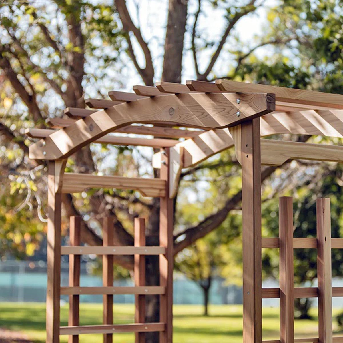 6' Cedar Walk-Through Garden Arbor