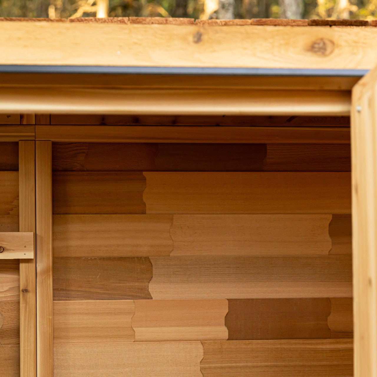 6' x 3' Patio Garden Shed Cedar Shingle Roof