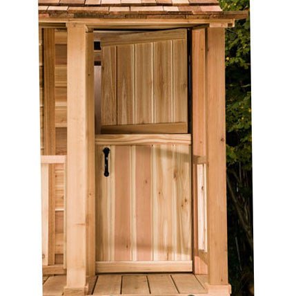 6' x 6' Little Cedar Playhouse & Sandbox option3
