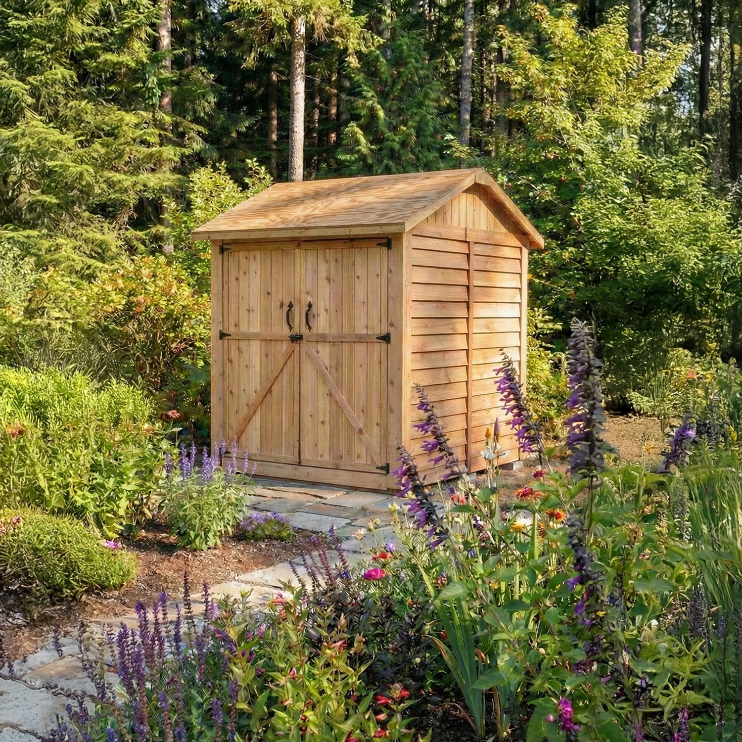 6' x 6' Maximizer Cedar Storage Shed Cedar Shingle Roof option3