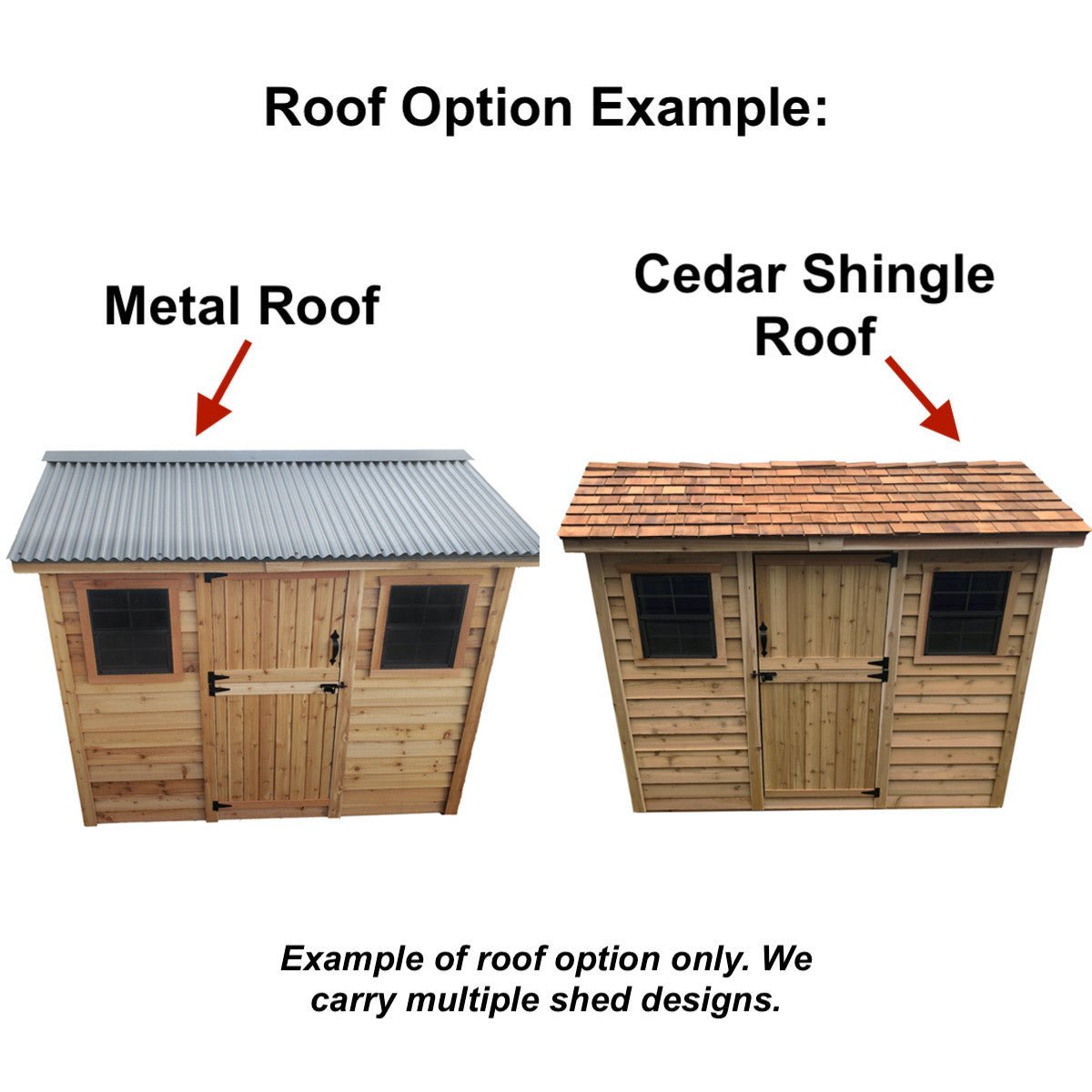 6' x 6' Maximizer Cedar Storage Shed Cedar Shingle Roof