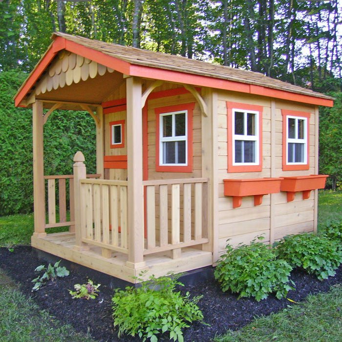 6' x 9' Cedar Playhouse & Sandbox