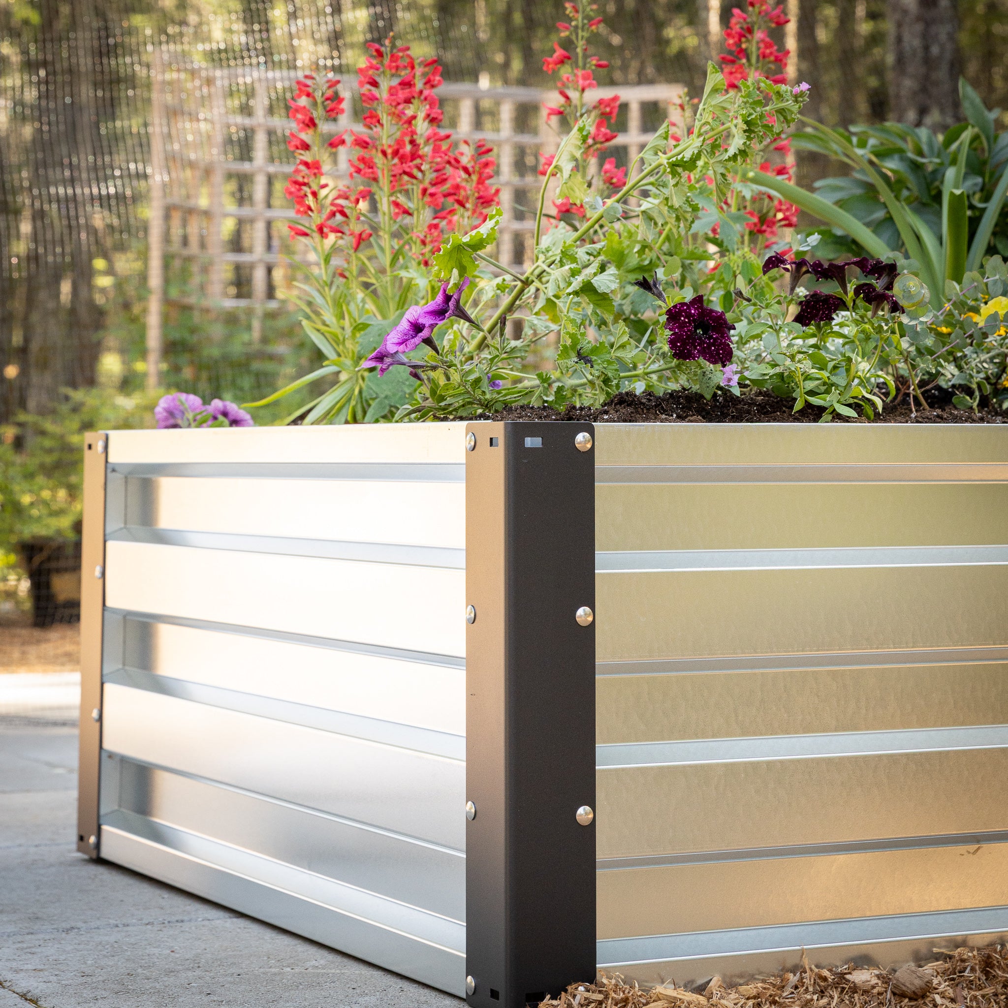 3.5' x 7' Galvanized Steel Raised Garden Bed Kit