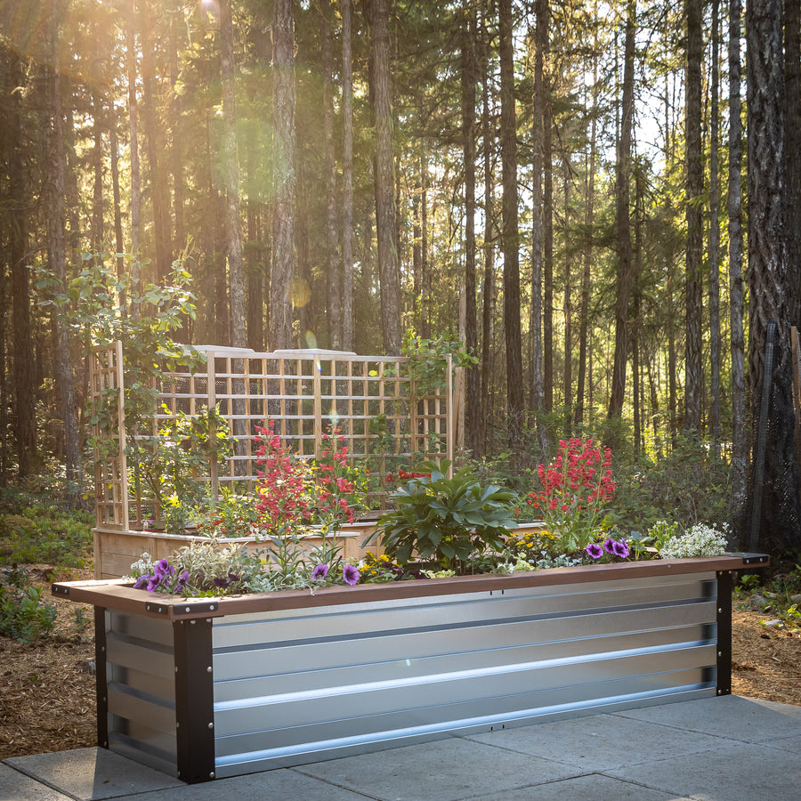 2' x 7' Galvanized Steel Raised Garden Bed Kit
