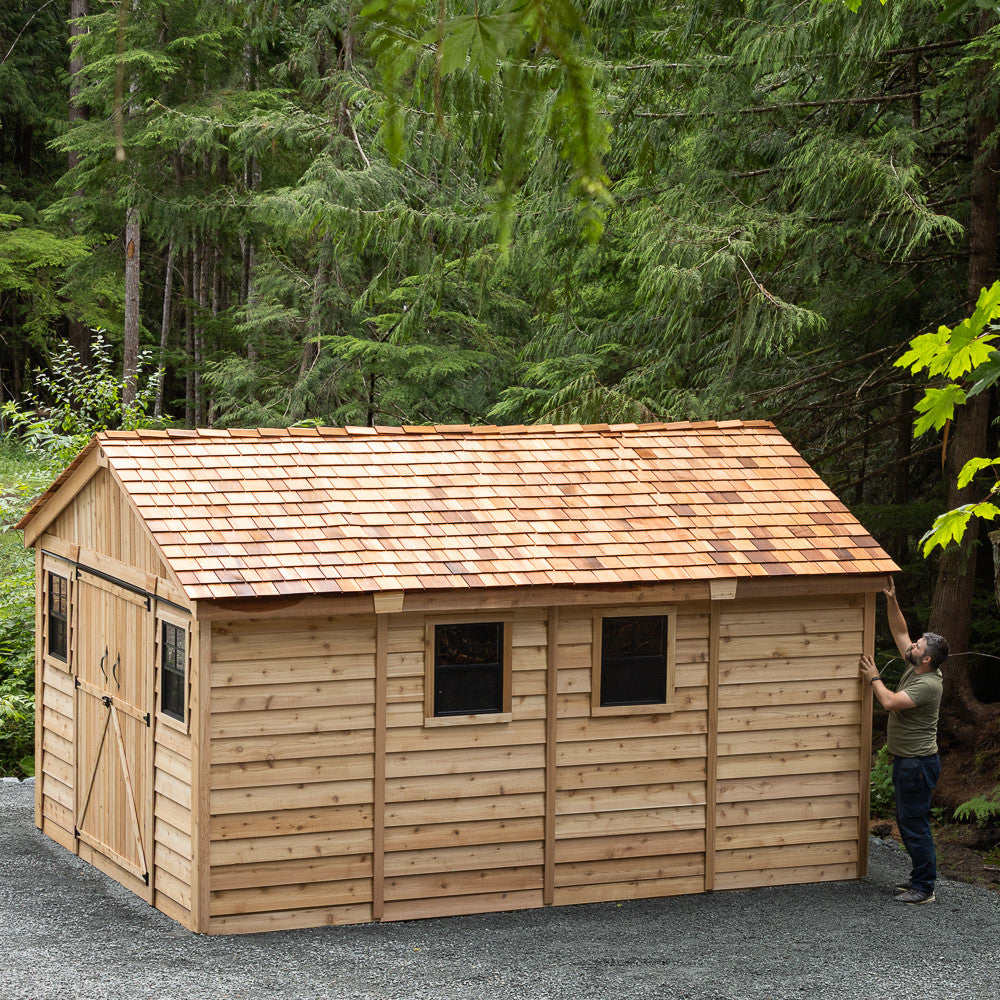 12' x 16' Space Master Cedar Storage Shed