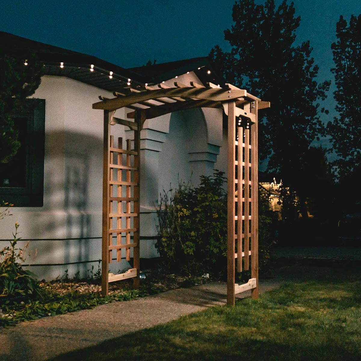 6' Cedar Walk-Through Garden Arbor