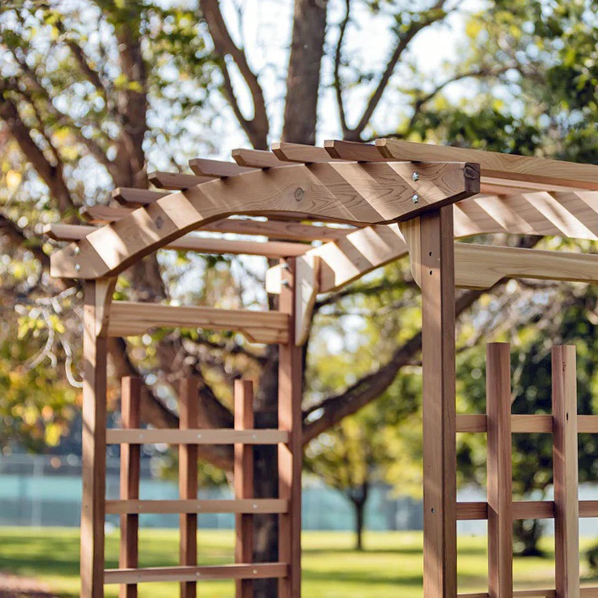 6' Cedar Walk-Through Garden Arbor & Planter Box Set