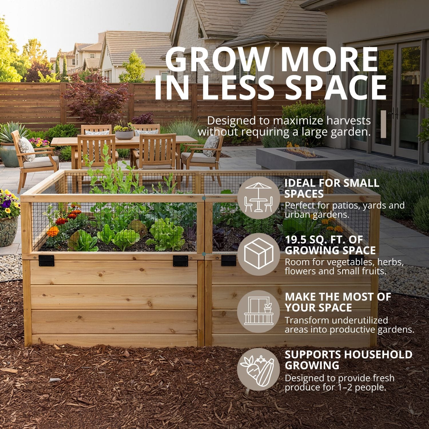 3' x 6' Raised Garden Bed Mini Greenhouse Kit
