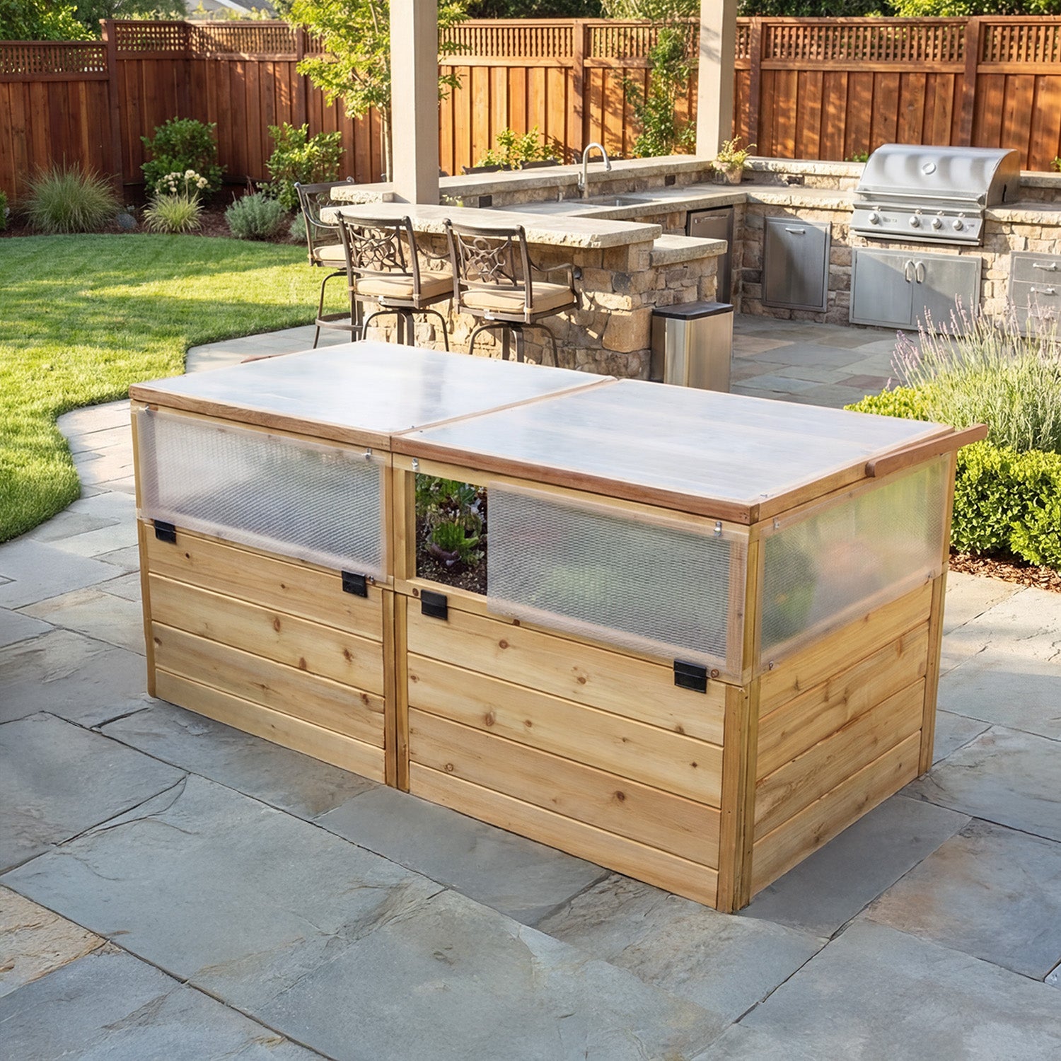 3' x 6' Raised Garden Bed Mini Greenhouse Kit