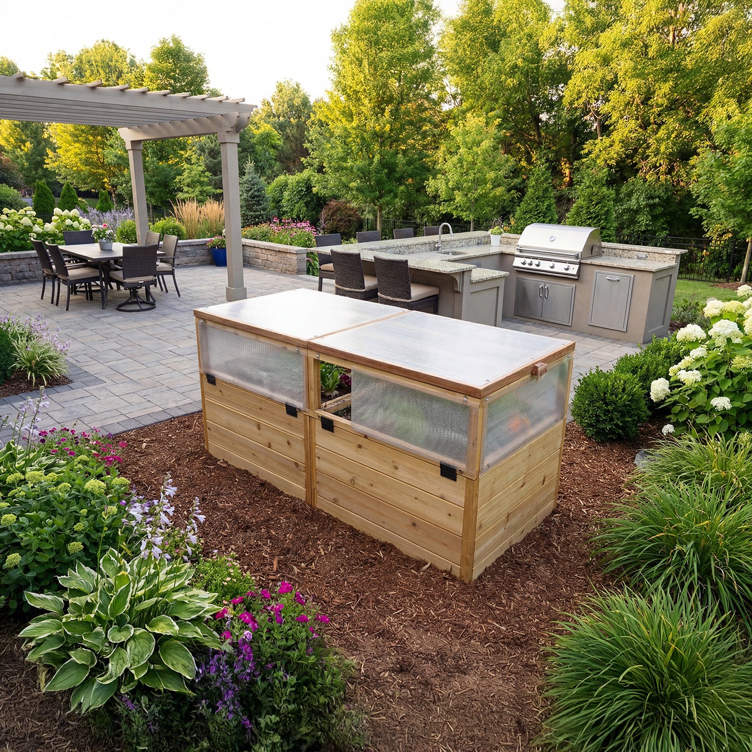 3' x 6' Raised Garden Bed Mini Greenhouse Kit