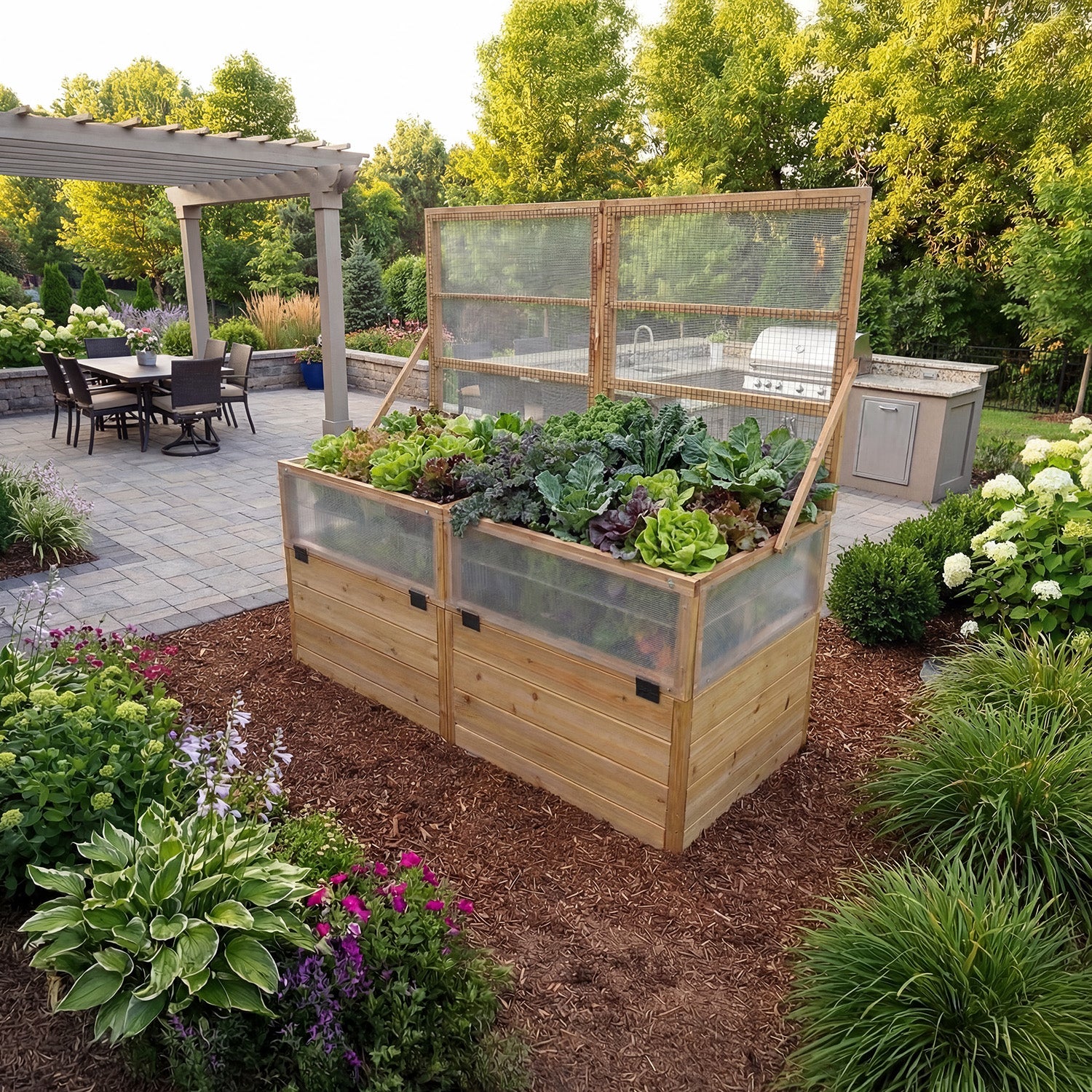 3' x 6' Raised Garden Bed Mini Greenhouse Kit