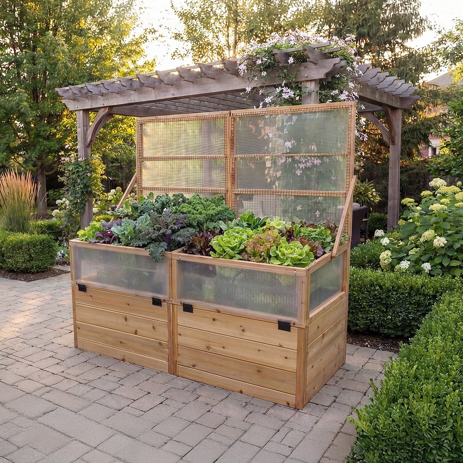 3' x 6' Raised Garden Bed Mini Greenhouse Kit