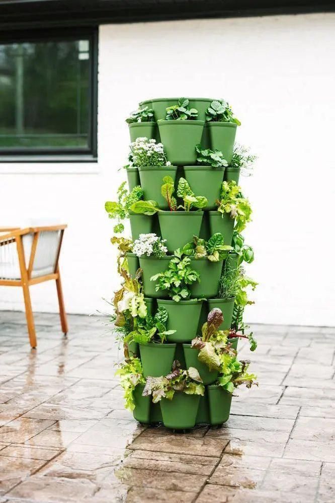 7 Tier GreenStalk Vertical Planter - Original Stunning Stone - Basic Texture option3