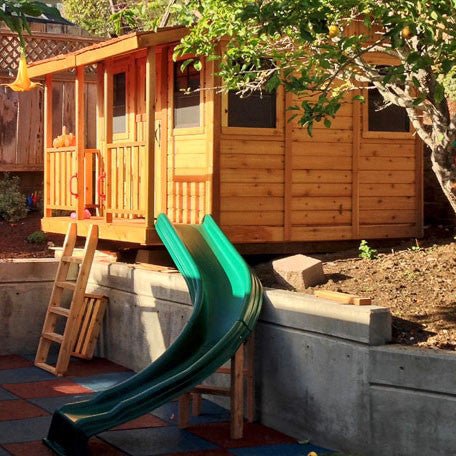 7' x 9' Cedar Cabin Playhouse & Sandbox