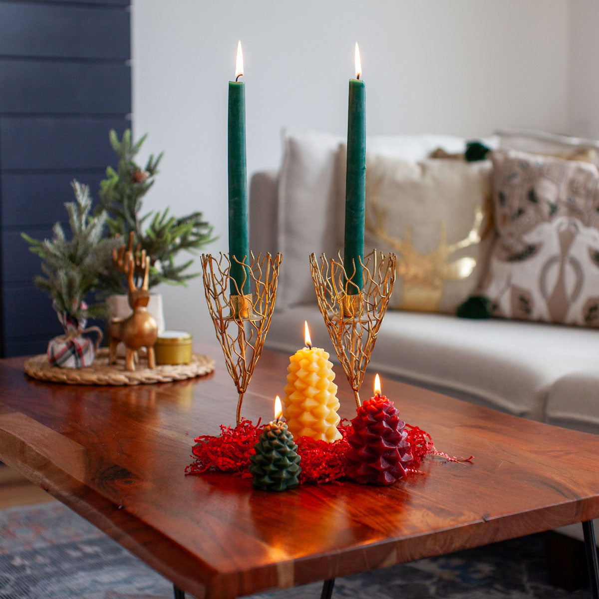 Beeswax Pinecone Candles