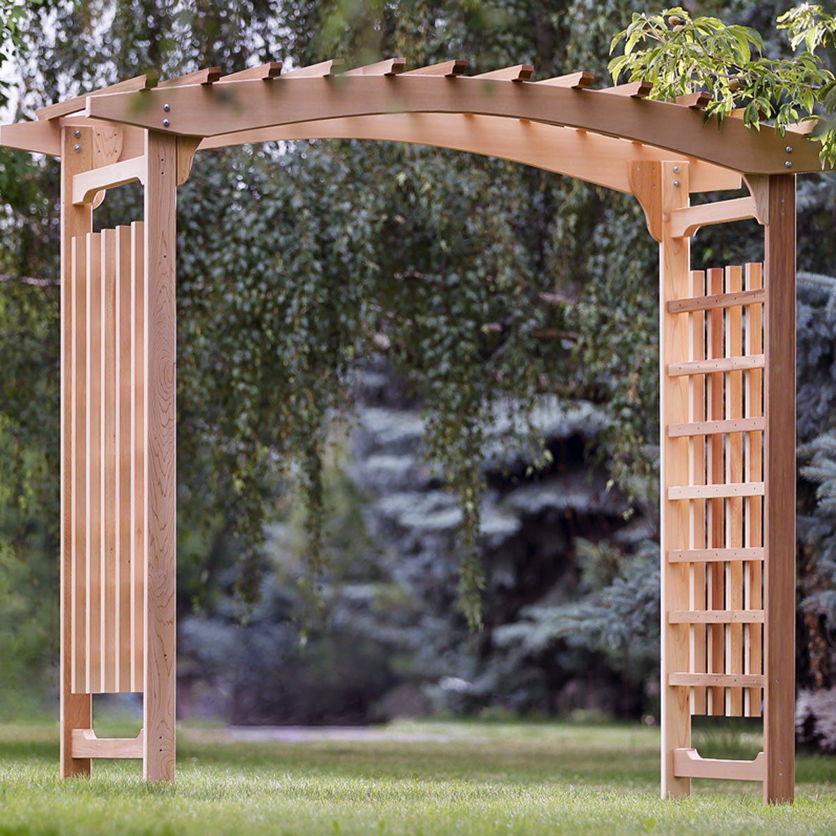 8' Cedar Walk-Through Garden Arbor