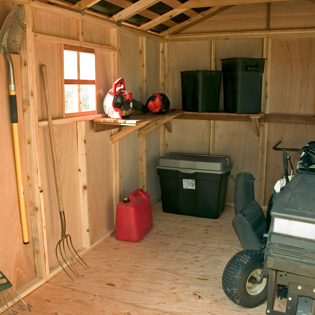 8' x 12' Space Master Cedar Storage Shed Metal Roof
