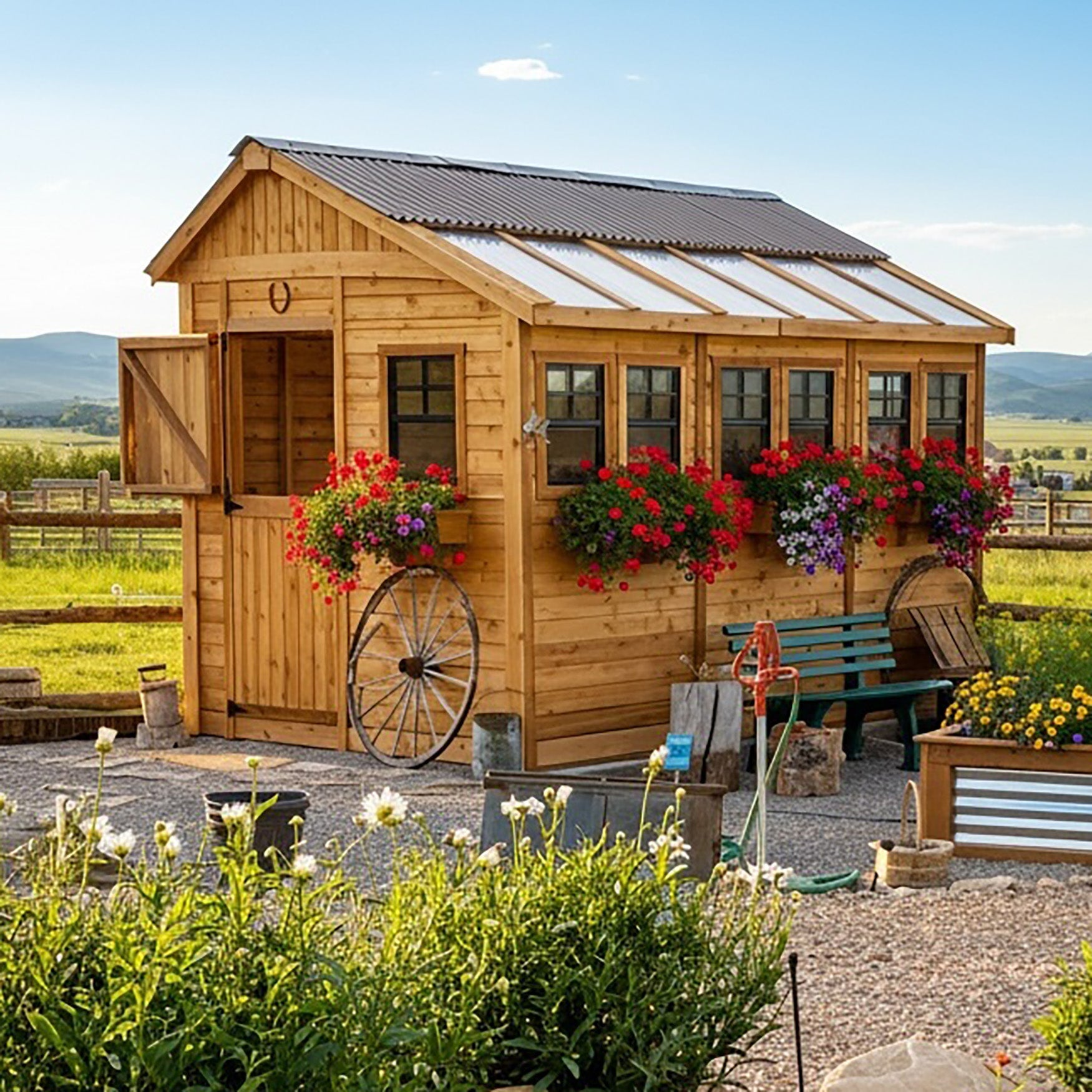 8' x 12' SunShed Garden Shed Metal Roof option3